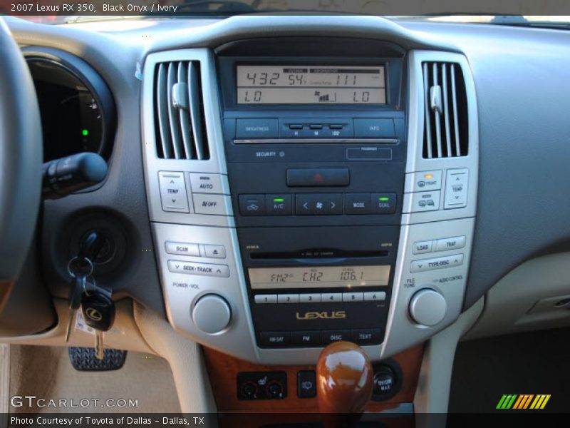Black Onyx / Ivory 2007 Lexus RX 350