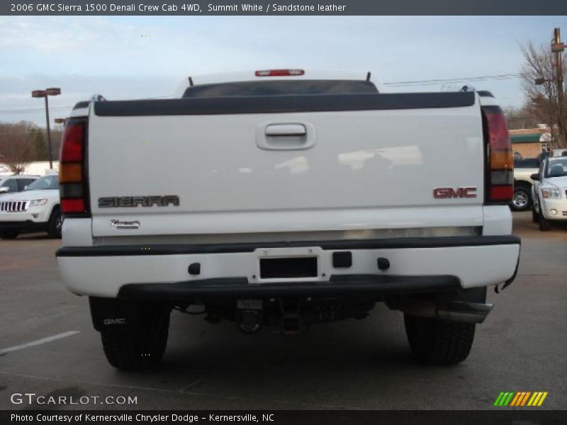 Summit White / Sandstone leather 2006 GMC Sierra 1500 Denali Crew Cab 4WD