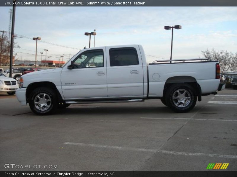Summit White / Sandstone leather 2006 GMC Sierra 1500 Denali Crew Cab 4WD