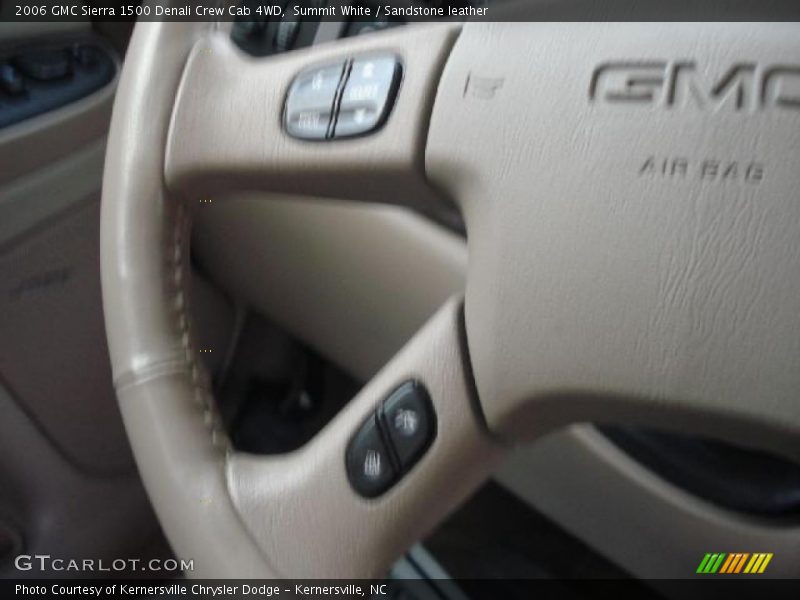 Summit White / Sandstone leather 2006 GMC Sierra 1500 Denali Crew Cab 4WD