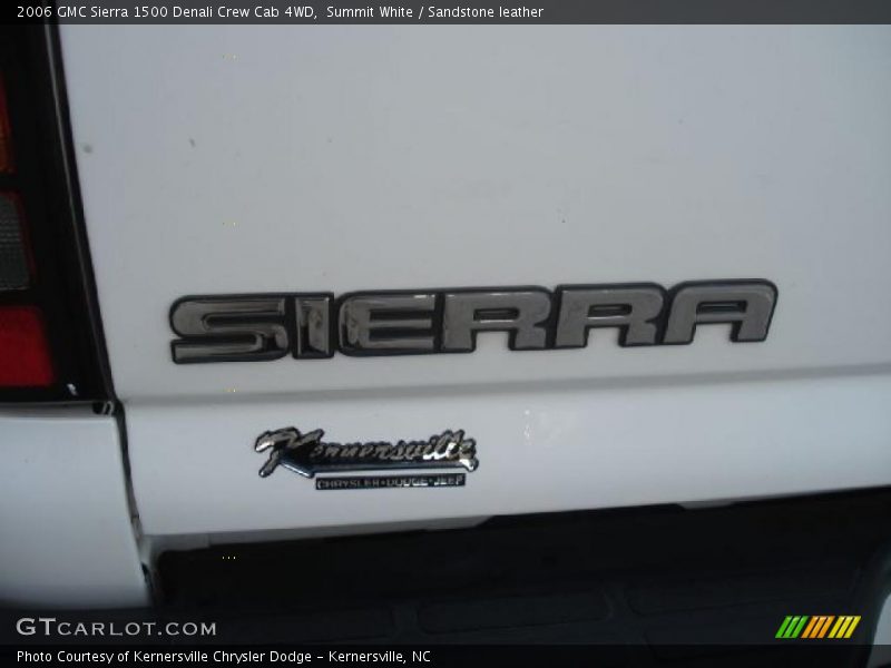 Summit White / Sandstone leather 2006 GMC Sierra 1500 Denali Crew Cab 4WD