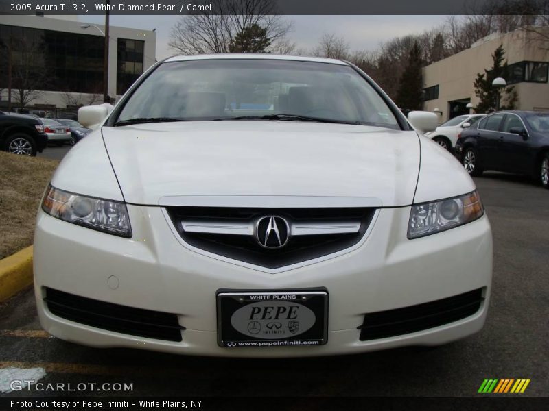 White Diamond Pearl / Camel 2005 Acura TL 3.2
