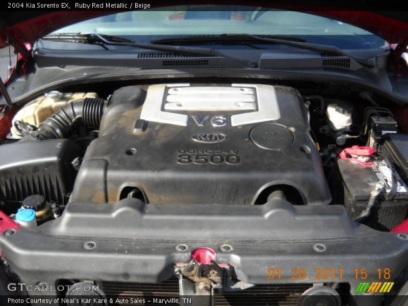  2004 Sorento EX Engine - 3.5 Liter DOHC 24-Valve V6