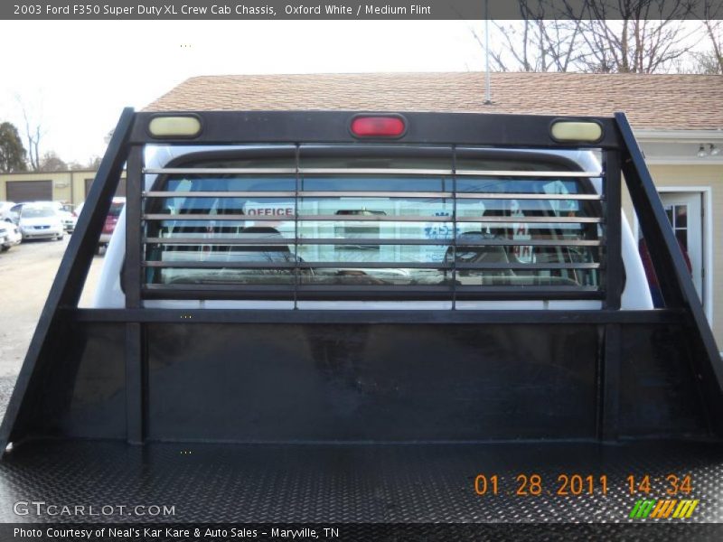 Oxford White / Medium Flint 2003 Ford F350 Super Duty XL Crew Cab Chassis