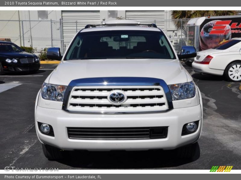 Blizzard White Pearl / Red Rock 2010 Toyota Sequoia Platinum
