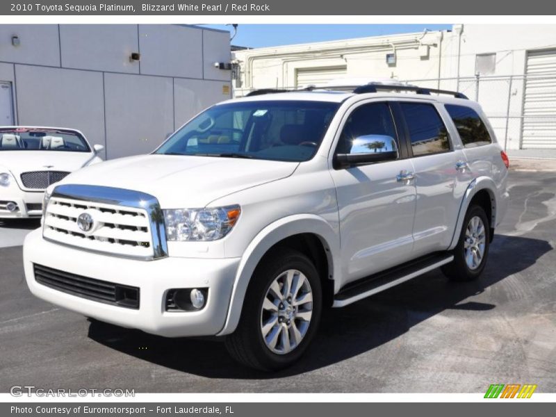 Blizzard White Pearl / Red Rock 2010 Toyota Sequoia Platinum