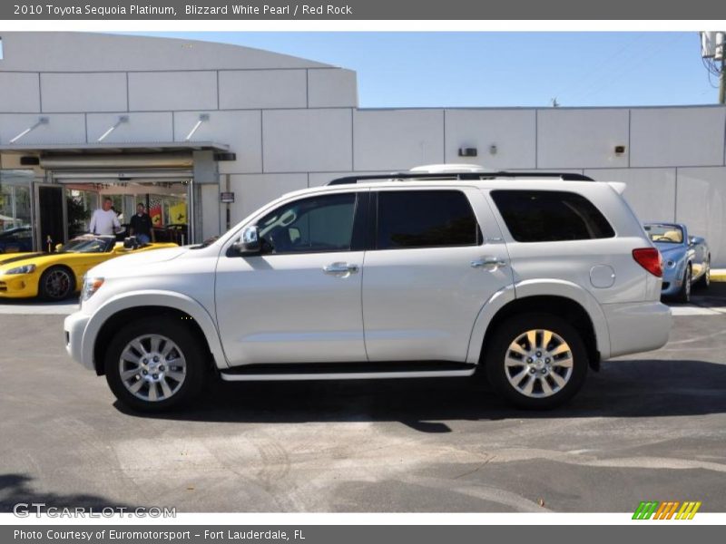 Blizzard White Pearl / Red Rock 2010 Toyota Sequoia Platinum