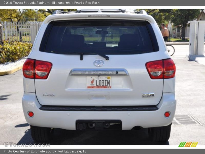 Blizzard White Pearl / Red Rock 2010 Toyota Sequoia Platinum