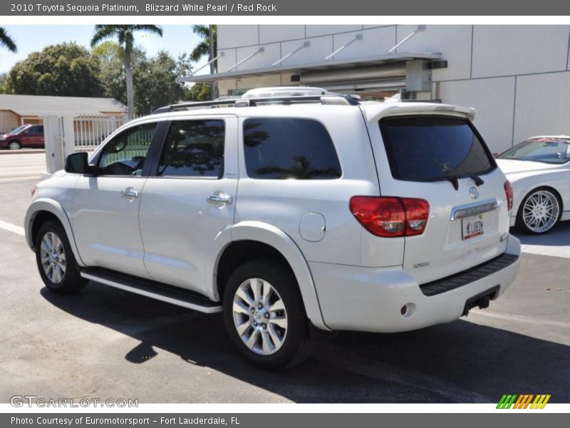 Blizzard White Pearl / Red Rock 2010 Toyota Sequoia Platinum