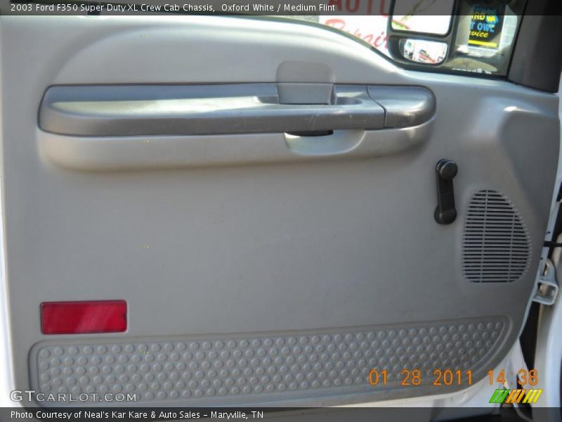 Oxford White / Medium Flint 2003 Ford F350 Super Duty XL Crew Cab Chassis
