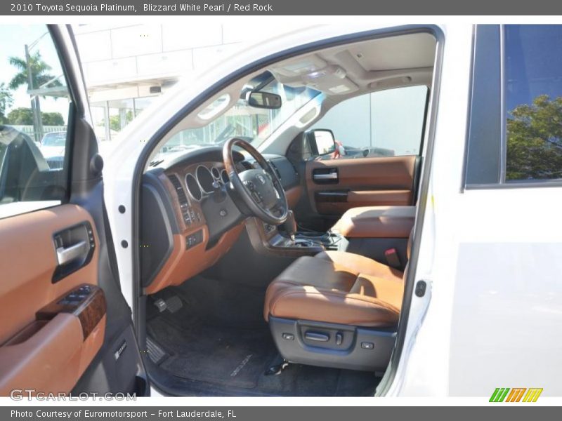  2010 Sequoia Platinum Red Rock Interior
