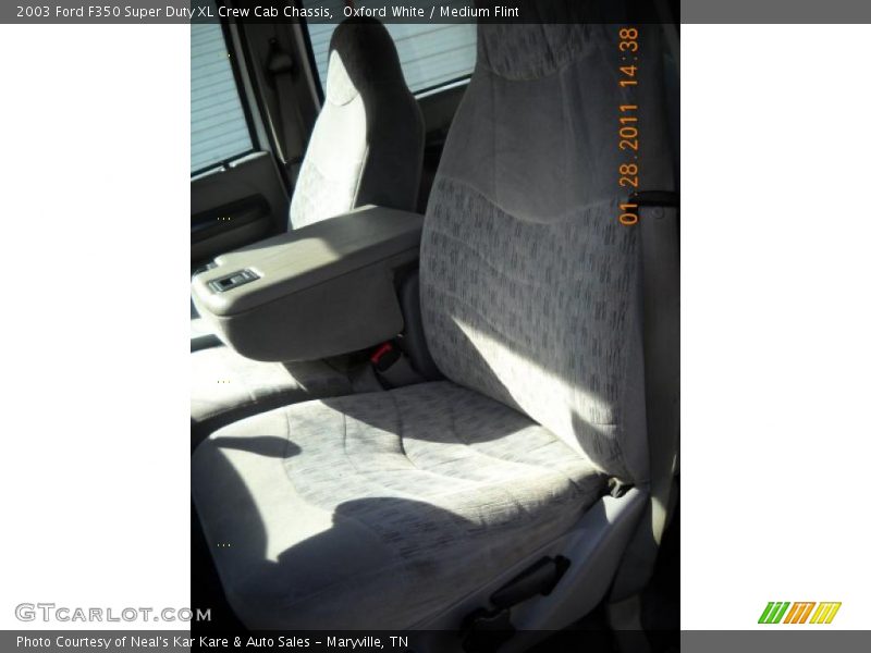 Oxford White / Medium Flint 2003 Ford F350 Super Duty XL Crew Cab Chassis