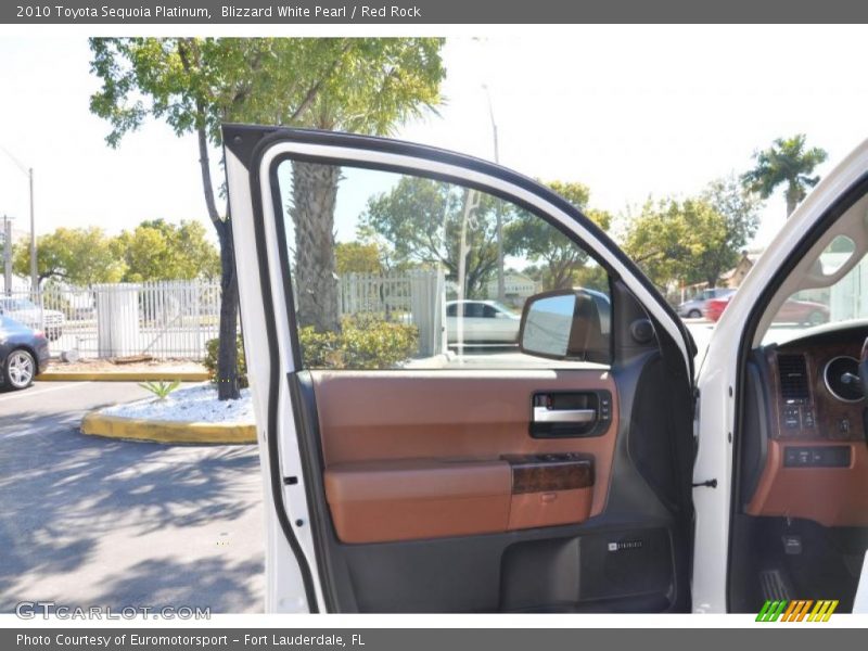 Blizzard White Pearl / Red Rock 2010 Toyota Sequoia Platinum