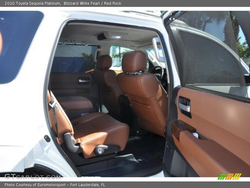 Blizzard White Pearl / Red Rock 2010 Toyota Sequoia Platinum