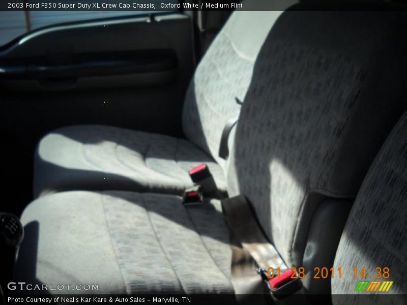 Oxford White / Medium Flint 2003 Ford F350 Super Duty XL Crew Cab Chassis