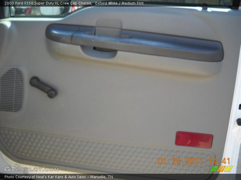 Oxford White / Medium Flint 2003 Ford F350 Super Duty XL Crew Cab Chassis