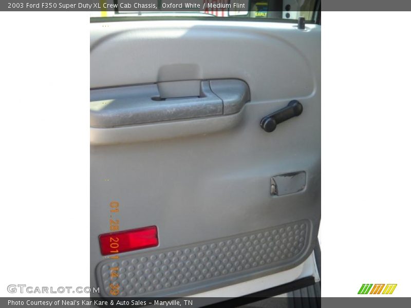 Oxford White / Medium Flint 2003 Ford F350 Super Duty XL Crew Cab Chassis