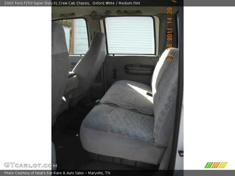Oxford White / Medium Flint 2003 Ford F350 Super Duty XL Crew Cab Chassis