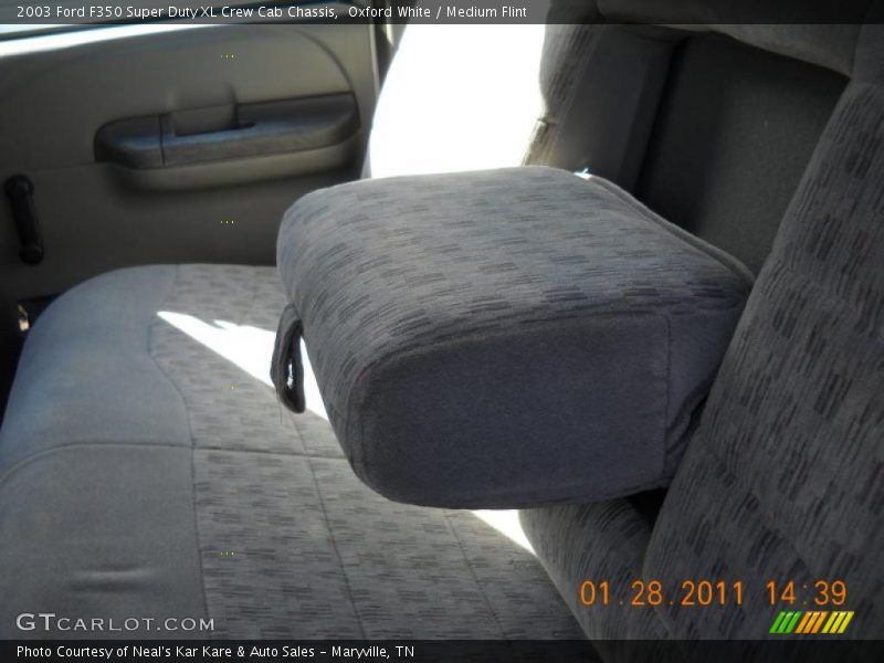 Oxford White / Medium Flint 2003 Ford F350 Super Duty XL Crew Cab Chassis