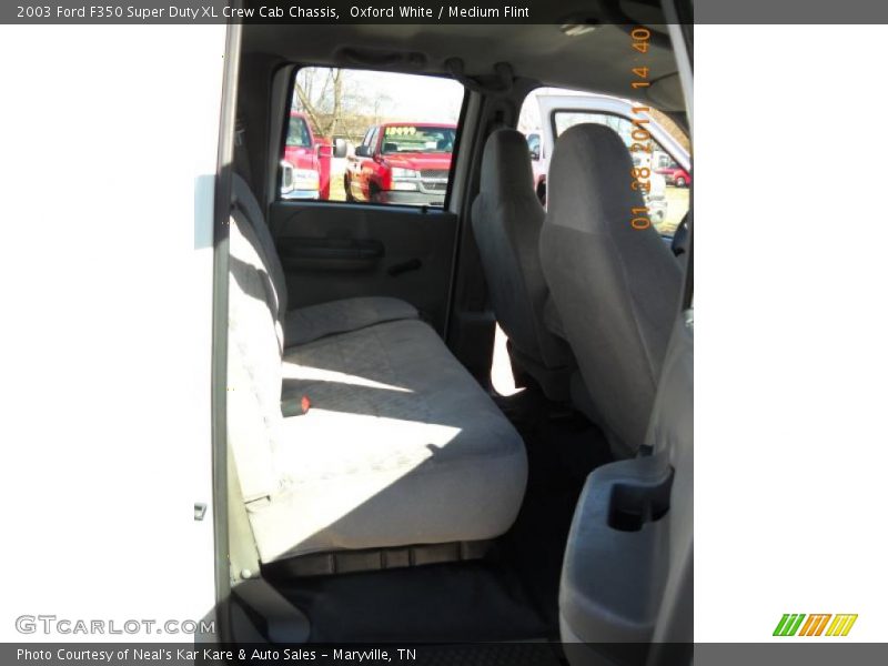 Oxford White / Medium Flint 2003 Ford F350 Super Duty XL Crew Cab Chassis