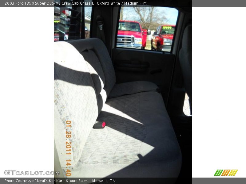 Oxford White / Medium Flint 2003 Ford F350 Super Duty XL Crew Cab Chassis