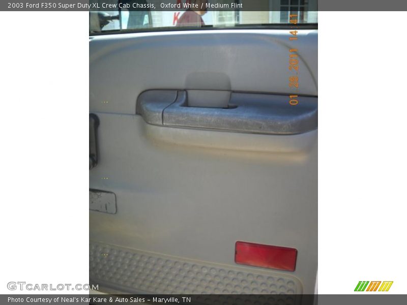 Oxford White / Medium Flint 2003 Ford F350 Super Duty XL Crew Cab Chassis