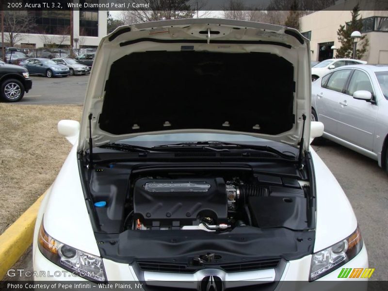 White Diamond Pearl / Camel 2005 Acura TL 3.2