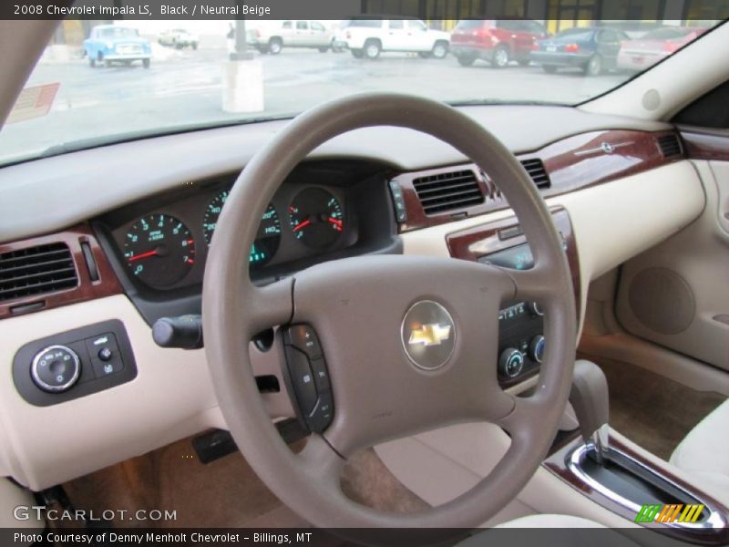Black / Neutral Beige 2008 Chevrolet Impala LS