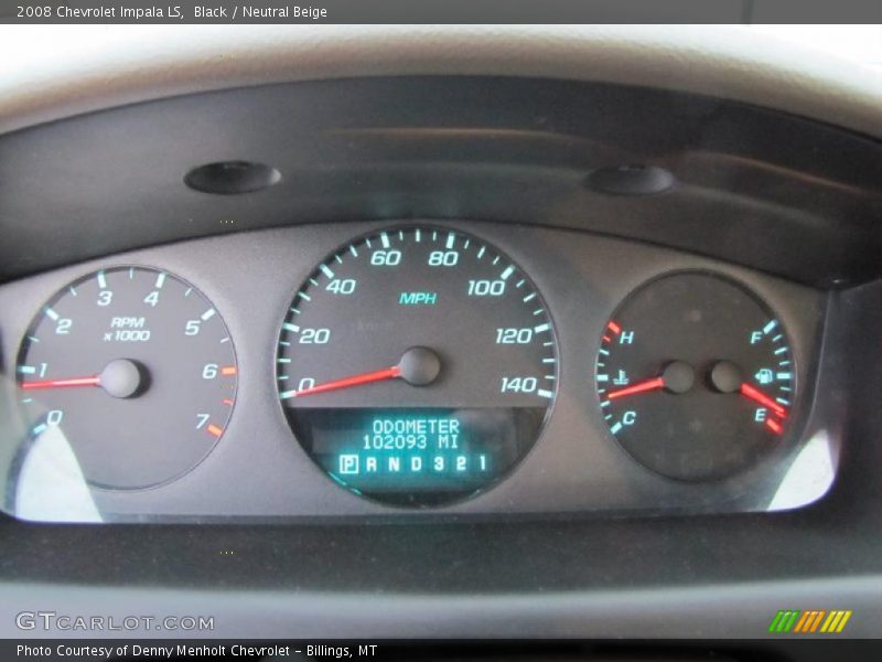 Black / Neutral Beige 2008 Chevrolet Impala LS