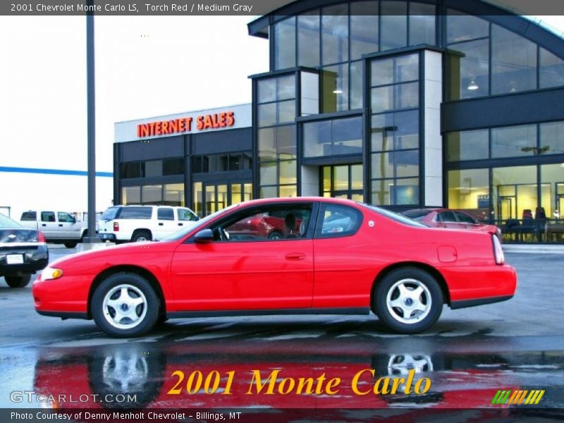 Torch Red / Medium Gray 2001 Chevrolet Monte Carlo LS