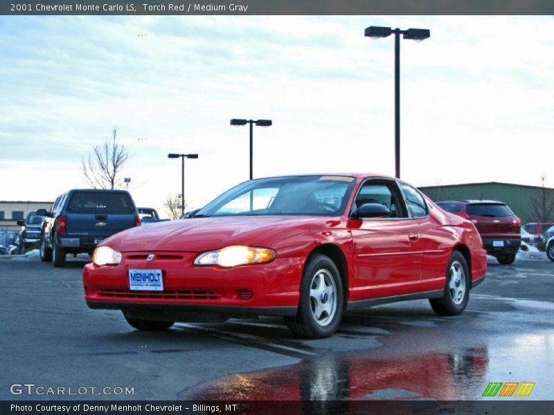 Torch Red / Medium Gray 2001 Chevrolet Monte Carlo LS