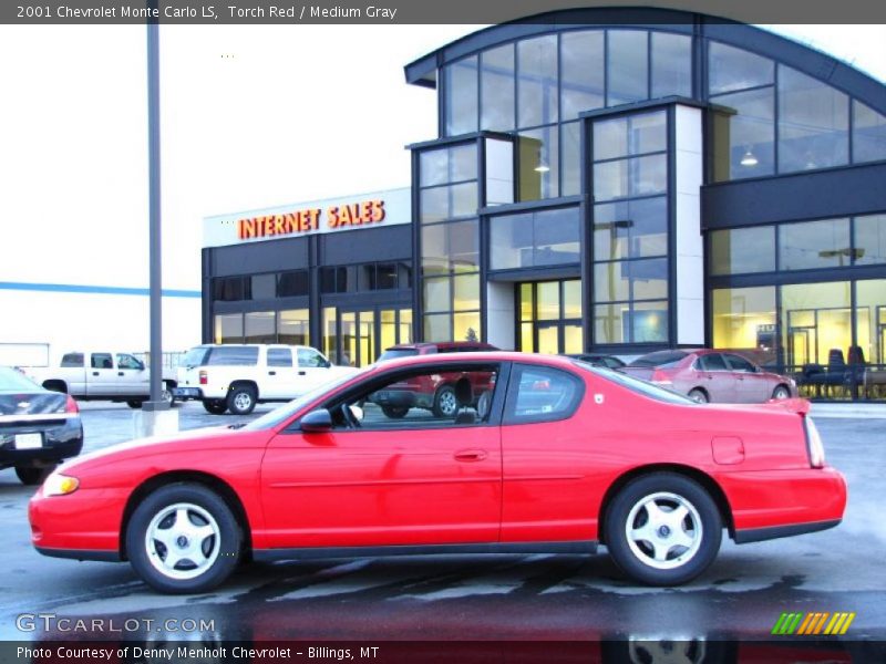 Torch Red / Medium Gray 2001 Chevrolet Monte Carlo LS
