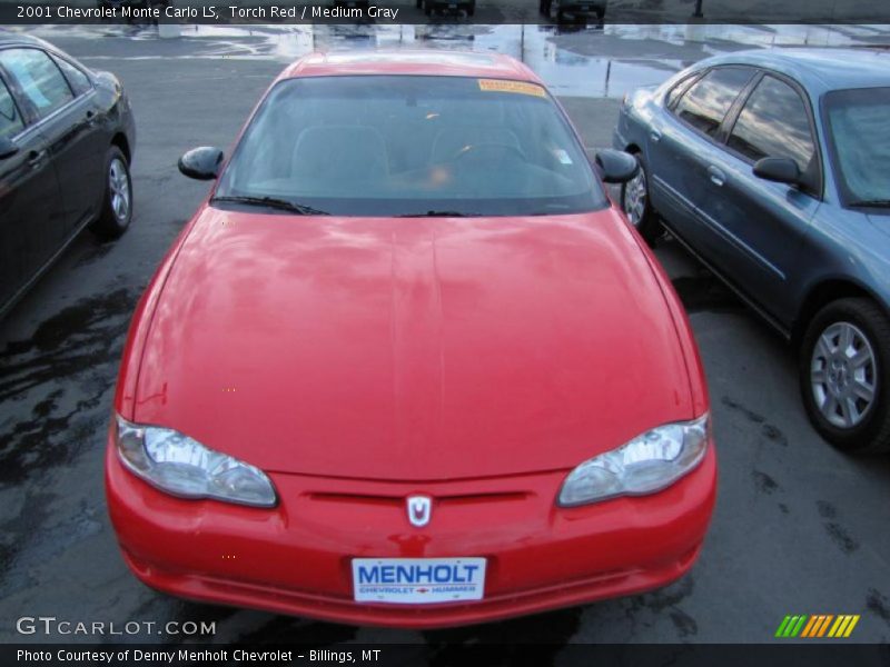 Torch Red / Medium Gray 2001 Chevrolet Monte Carlo LS