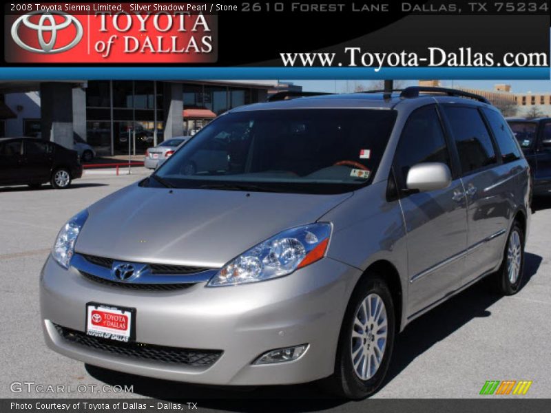 Silver Shadow Pearl / Stone 2008 Toyota Sienna Limited