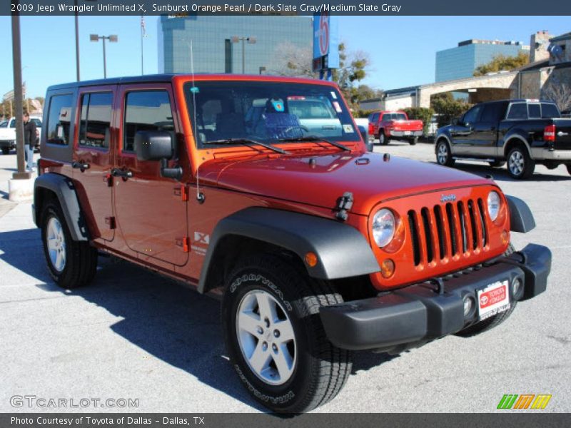  2009 Wrangler Unlimited X Sunburst Orange Pearl