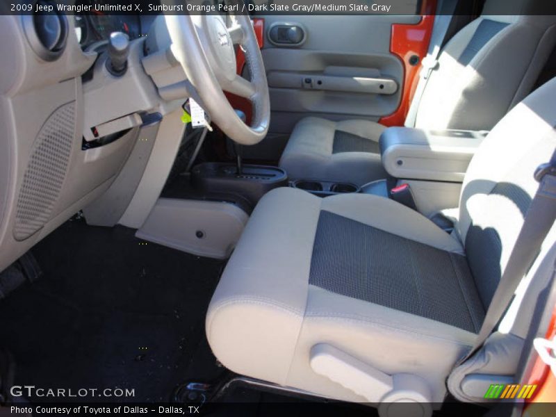 Sunburst Orange Pearl / Dark Slate Gray/Medium Slate Gray 2009 Jeep Wrangler Unlimited X
