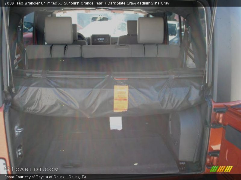 Sunburst Orange Pearl / Dark Slate Gray/Medium Slate Gray 2009 Jeep Wrangler Unlimited X