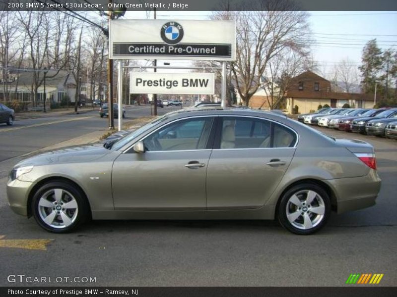 Olivin Green Metallic / Beige 2006 BMW 5 Series 530xi Sedan