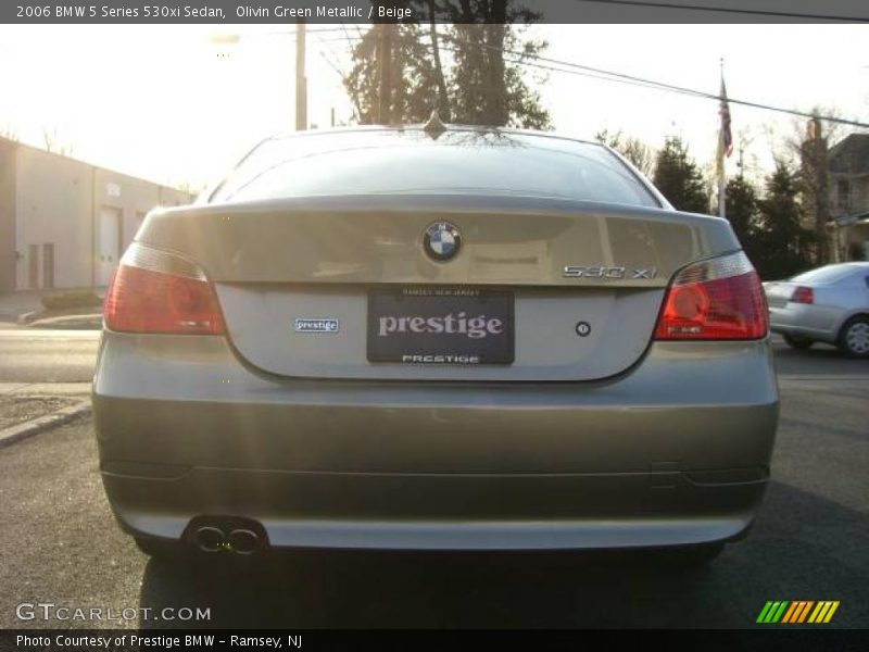 Olivin Green Metallic / Beige 2006 BMW 5 Series 530xi Sedan