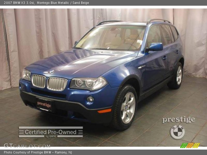 Montego Blue Metallic / Sand Beige 2007 BMW X3 3.0si