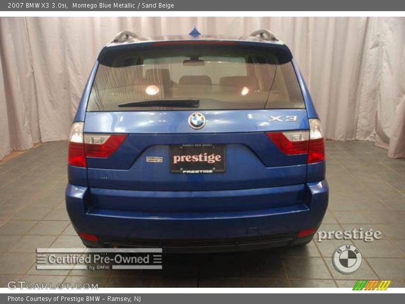 Montego Blue Metallic / Sand Beige 2007 BMW X3 3.0si