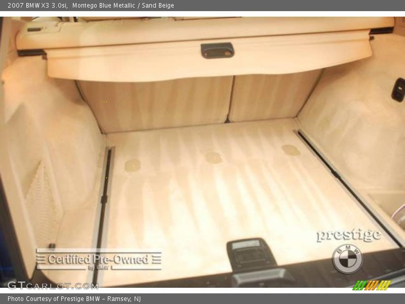 Montego Blue Metallic / Sand Beige 2007 BMW X3 3.0si
