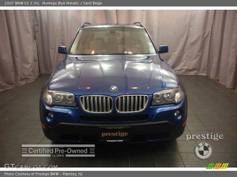 Montego Blue Metallic / Sand Beige 2007 BMW X3 3.0si