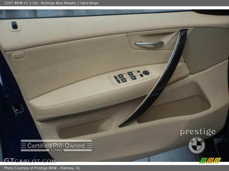 Montego Blue Metallic / Sand Beige 2007 BMW X3 3.0si