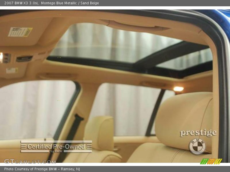 Montego Blue Metallic / Sand Beige 2007 BMW X3 3.0si