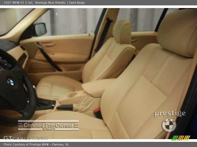 Montego Blue Metallic / Sand Beige 2007 BMW X3 3.0si