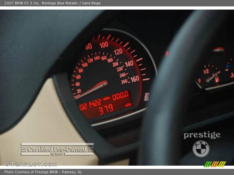 Montego Blue Metallic / Sand Beige 2007 BMW X3 3.0si