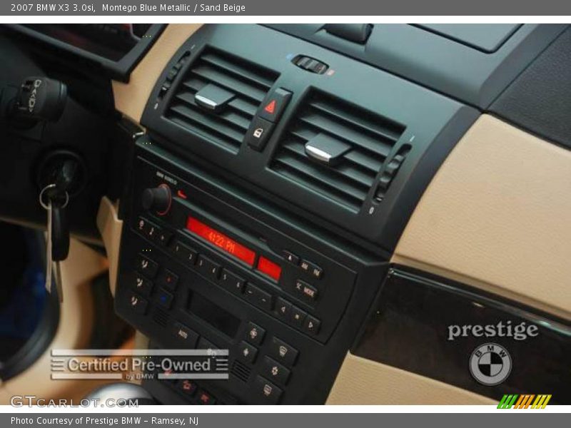 Montego Blue Metallic / Sand Beige 2007 BMW X3 3.0si