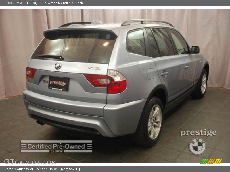 Blue Water Metallic / Black 2006 BMW X3 3.0i