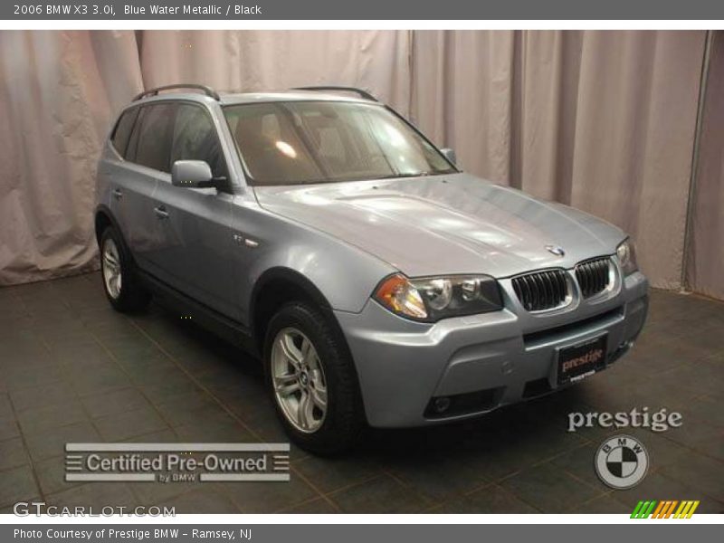 Blue Water Metallic / Black 2006 BMW X3 3.0i